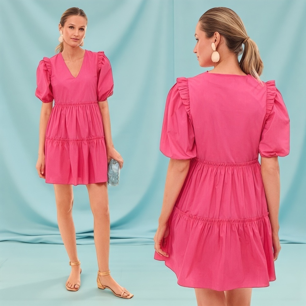 NWOT Tuckernuck Hyacinth House Women’s Fuchsia Pascale Mini Dress Size XS
